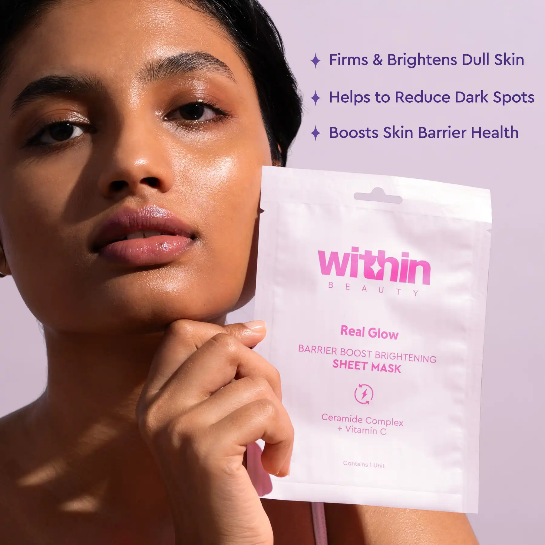 Real Glow Barrier Boost Brightening Sheet Mask 1 Unit - Image 2